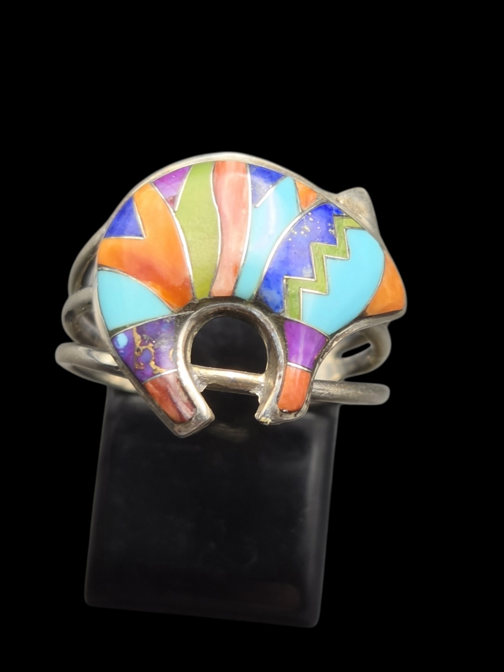 Multicolor Inlay Bear Ring - Women Jewelry 8